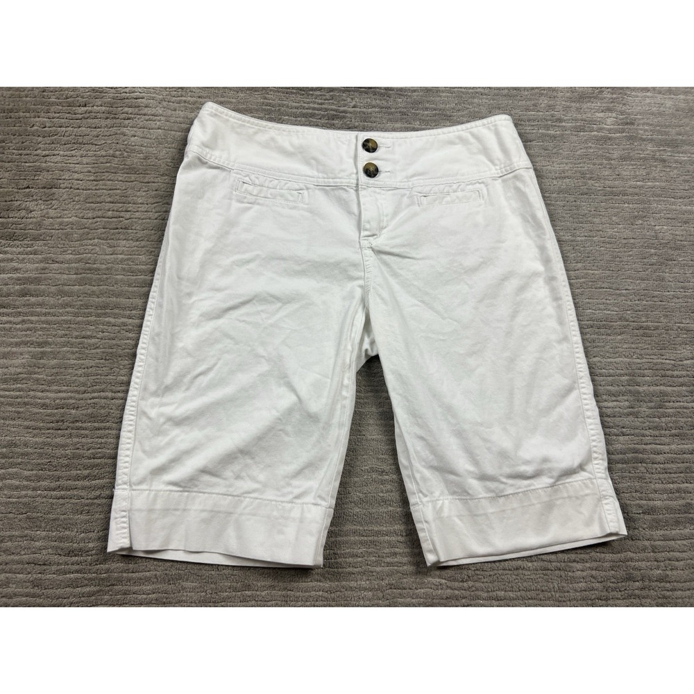 Madison Shorts Womens 8 White Bermuda Cotton Blend Outdoor Casual
